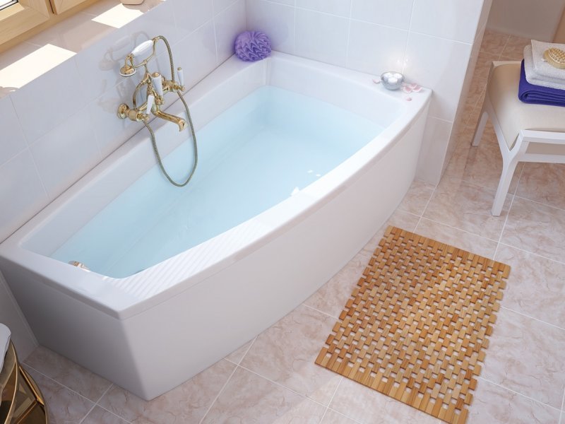 Асимметричная ванна - все виды и размеры (плюсы и минусы, фото популярных моделей, советы по выбору)